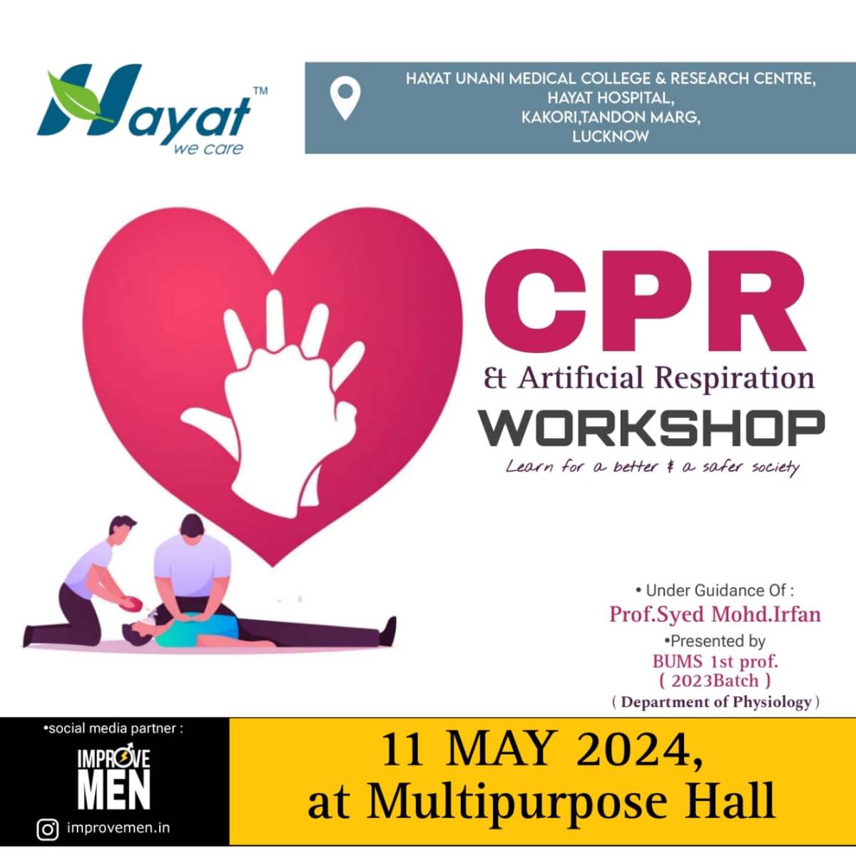 Departmental Workshop on BLS( CPR and Artificial Respiration)